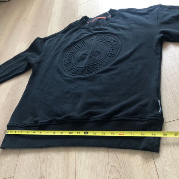 Used - Moose Knuckles Men's Homecrest Cotton Sweatshirt in Black Size S - Picture 14 of 17